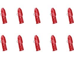 Stofzuiger Hoofd Clip - Schakelaar Knop - Reparatie Onderdelen - Hoge Kwaliteit Kunststof - 10 Stuks - Rood