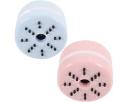 Mini Stofzuiger - Kruimeldief Handstofzuiger - Bureau Schoonmaken - Draadloos Compact - 8.3cm x 8.3cm - Blauw