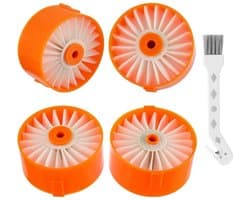 Set van 4 filterpatronen voor de Black & Decker BSV2020, BSV2020G en BSV2020P Powerseries snoerloze stofzuigers.