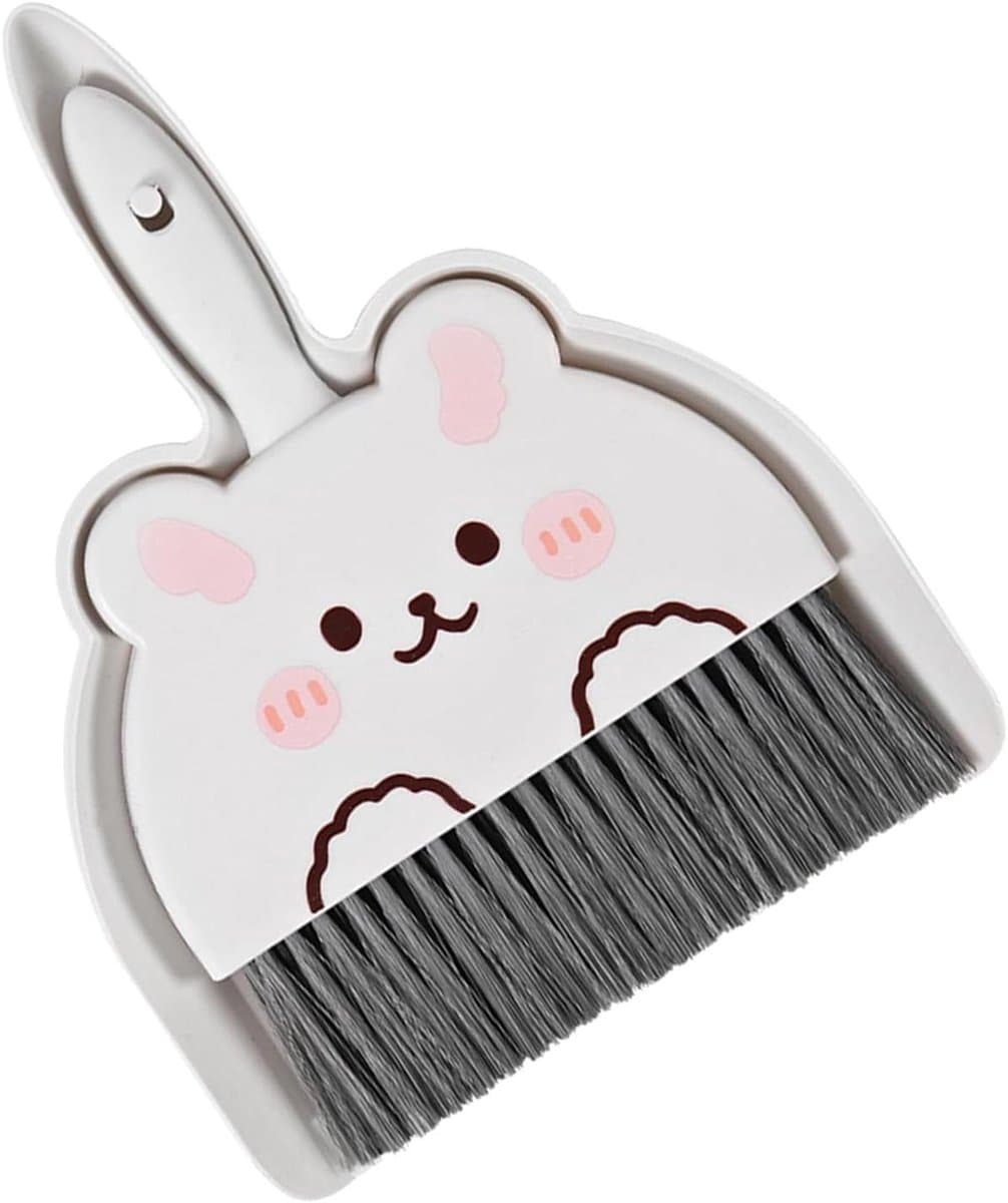 Stoffer en Blik Set - Mini Reiniger - Snel Opruimen - Handige Opbergclip - 24 x 17 cm - Grijs — afbeelding 1