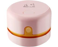 Mini Stofzuiger - Draagbaar Bureau Vacuüm - Snel Kleine Kruimels - USB Oplaadbaar - Compact Ontwerp - Roze