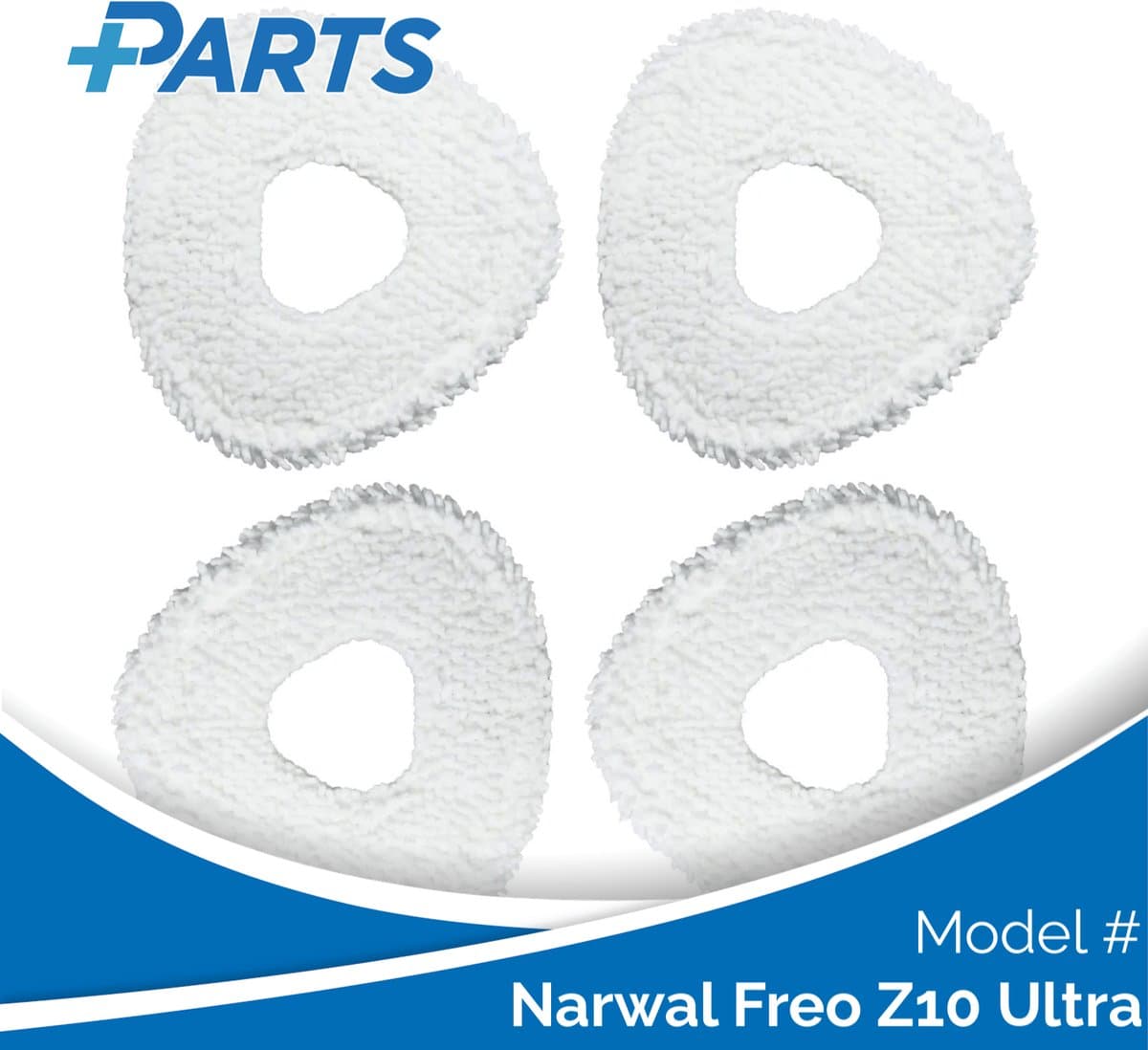 Narwal Freo Z10 Ultra Dweilpads (4 Stuks, Plus.Parts® alternatief voor CP-PJ-A00087-00-00) — afbeelding 1