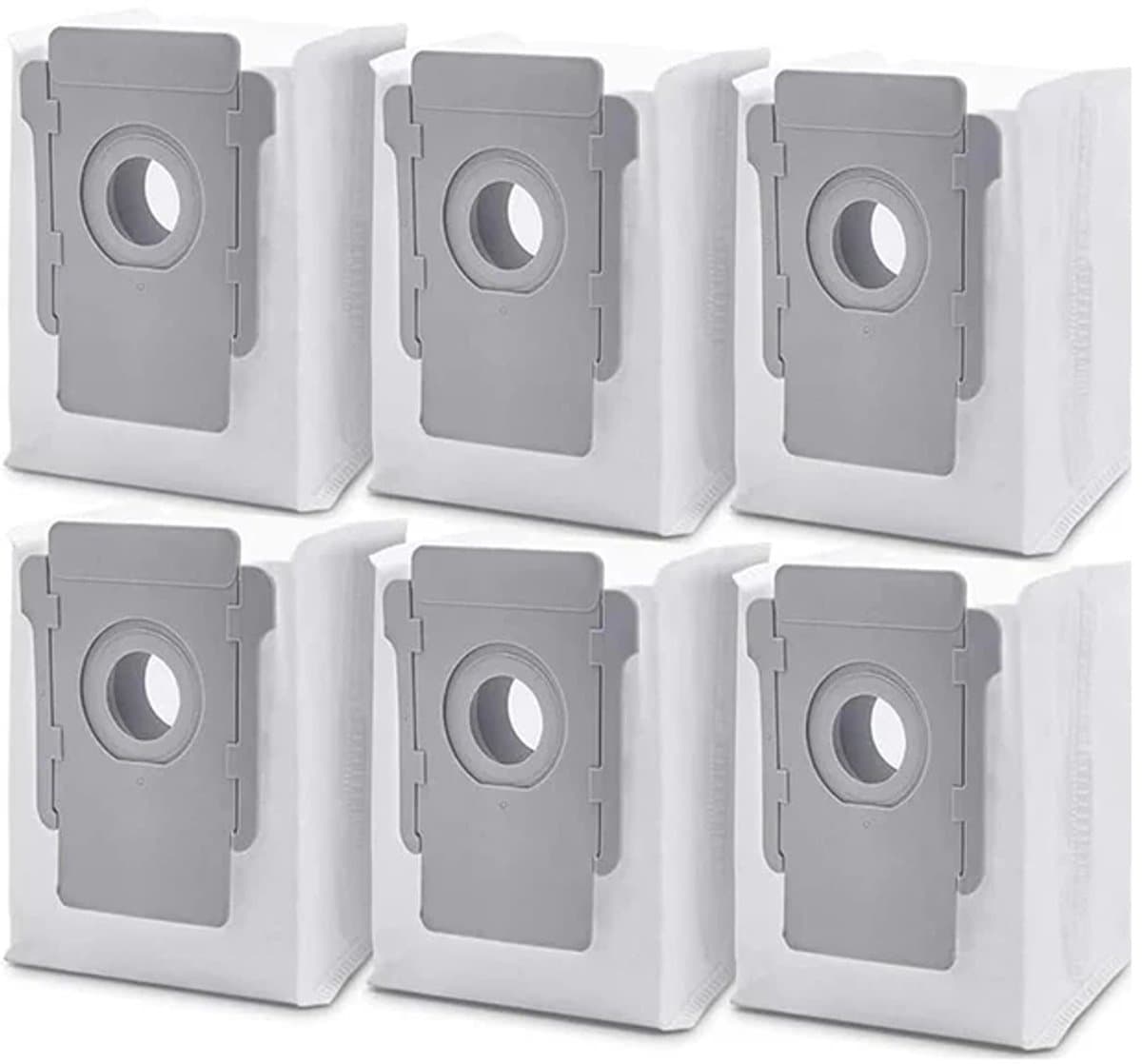 JustValue Stofzuigerzakken Geschikt Voor iRobot Roomba - 6 Stuks - Automatische Vuilafvoer - Geschikt voor i3+ i4+ i6+ i7+ i8+ j7+ s9+ - Microvezel - Perfecte Pasvorm - Stofdicht — afbeelding 1