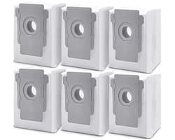 JustValue Stofzuigerzakken Geschikt Voor iRobot Roomba - 6 Stuks - Automatische Vuilafvoer - Geschikt voor i3+ i4+ i6+ i7+ i8+ j7+ s9+ - Microvezel - Perfecte Pasvorm - Stofdicht