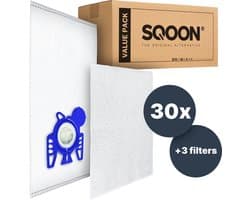 SQOON® Stofzuigerzakken Geschikt voor Miele GN, classic C1 complete C2/C3 + 3 filter - 30 Stuks