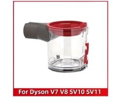 17 Parts – Stofreservoir 0,54L Geschikt voor Dyson V7 & V8 – Compatibel met SV10 & SV11 – Transparante Vervangende Stofcontainer – Reserveonderdeel voor Draadloze Steelstofzuiger – Eenvoudig te Reinigen