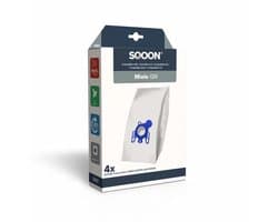SQOON® Stofzuigerzakken Geschikt voor Miele GN Series – Vervangt Model 9917730 – High Filtration voor Optimale Stofopname - (SQ01) - 4 Stuks