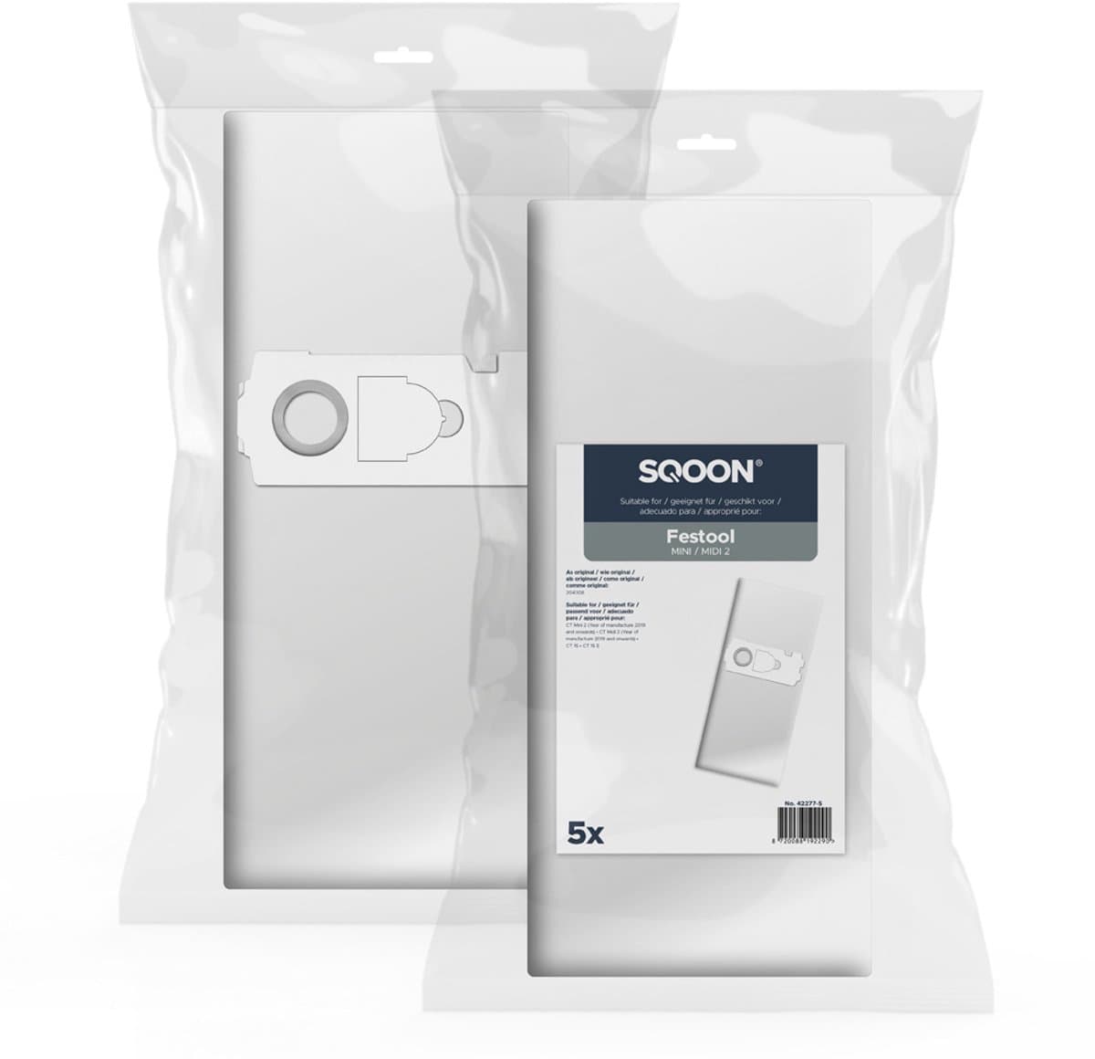 SQOON® Stofzuigerzakken - Geschikt voor Festool MINI / MIDI 2 (vanaf 2018) — afbeelding 1
