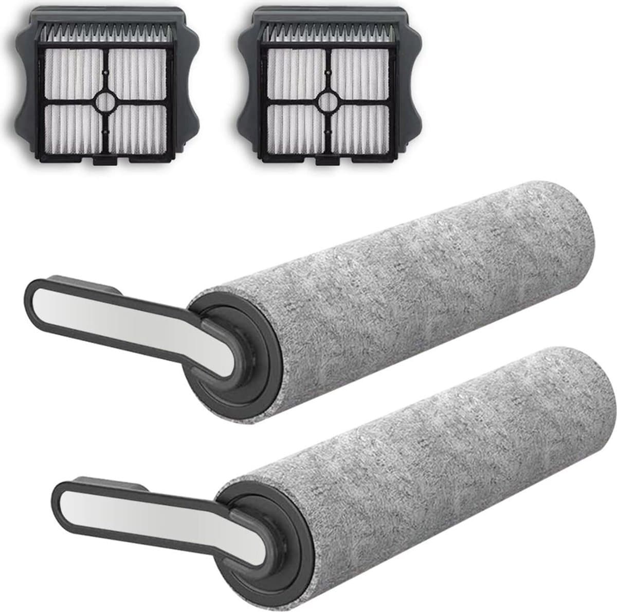 Vervangende borstelrollen en stofzuigerfilters Geschikt voor de Tineco Floor One S5 / Floor One S5 PRO 2 draadloze nat- en droogstofzuiger (S5) (2 borstelrollen + 2 HEPA-filters) — afbeelding 1