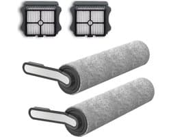 Vervangende borstelrollen en stofzuigerfilters Geschikt voor de Tineco Floor One S5 / Floor One S5 PRO 2 draadloze nat- en droogstofzuiger (S5) (2 borstelrollen + 2 HEPA-filters)