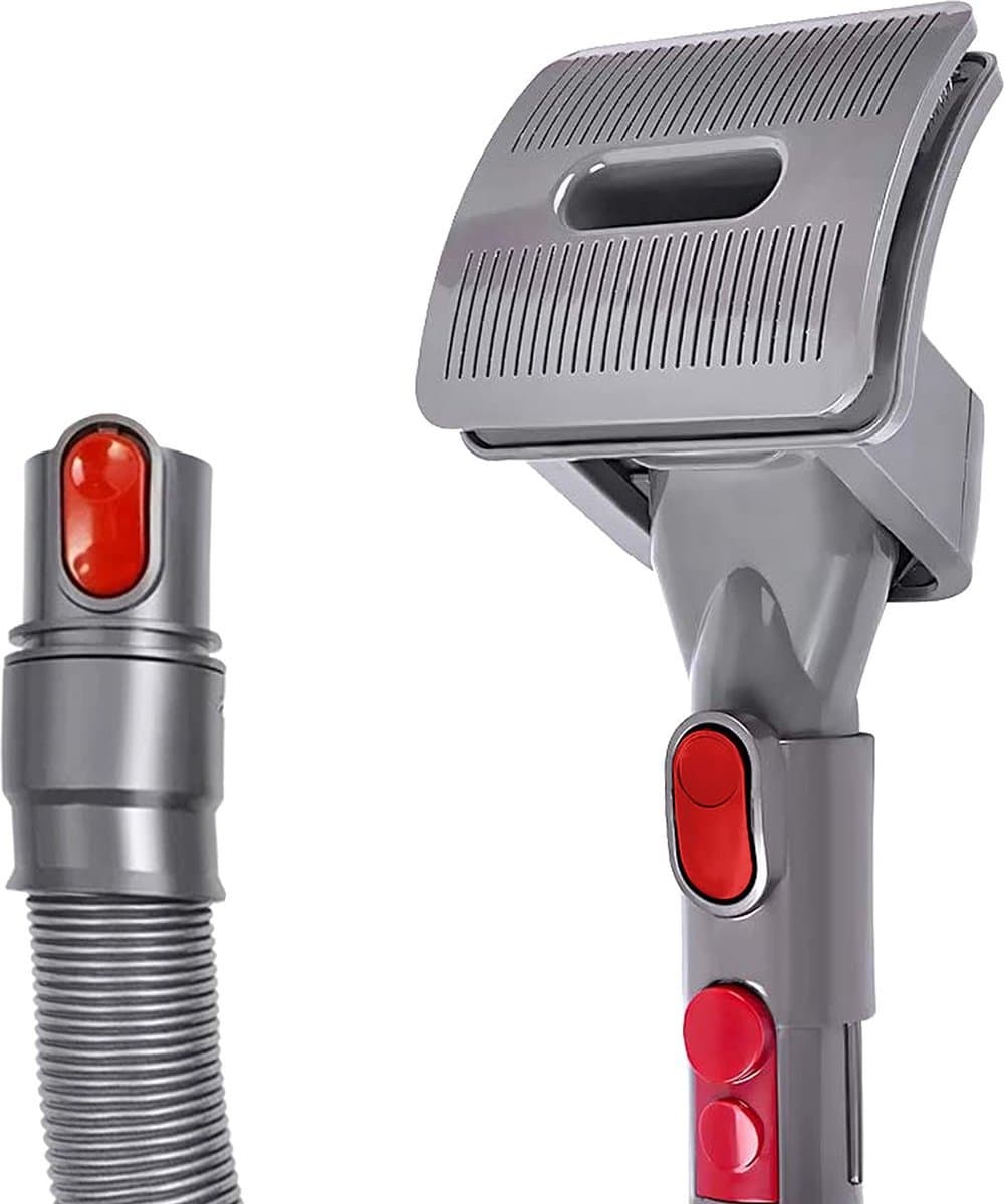 ZENC® Haarborstel met Slang Geschikt voor Dyson V15, V11, V10, V8 & V7 Steelstofzuiger - Mondstuk - Zuigmond - Stofzuigeraccessoires - Grijs — afbeelding 1