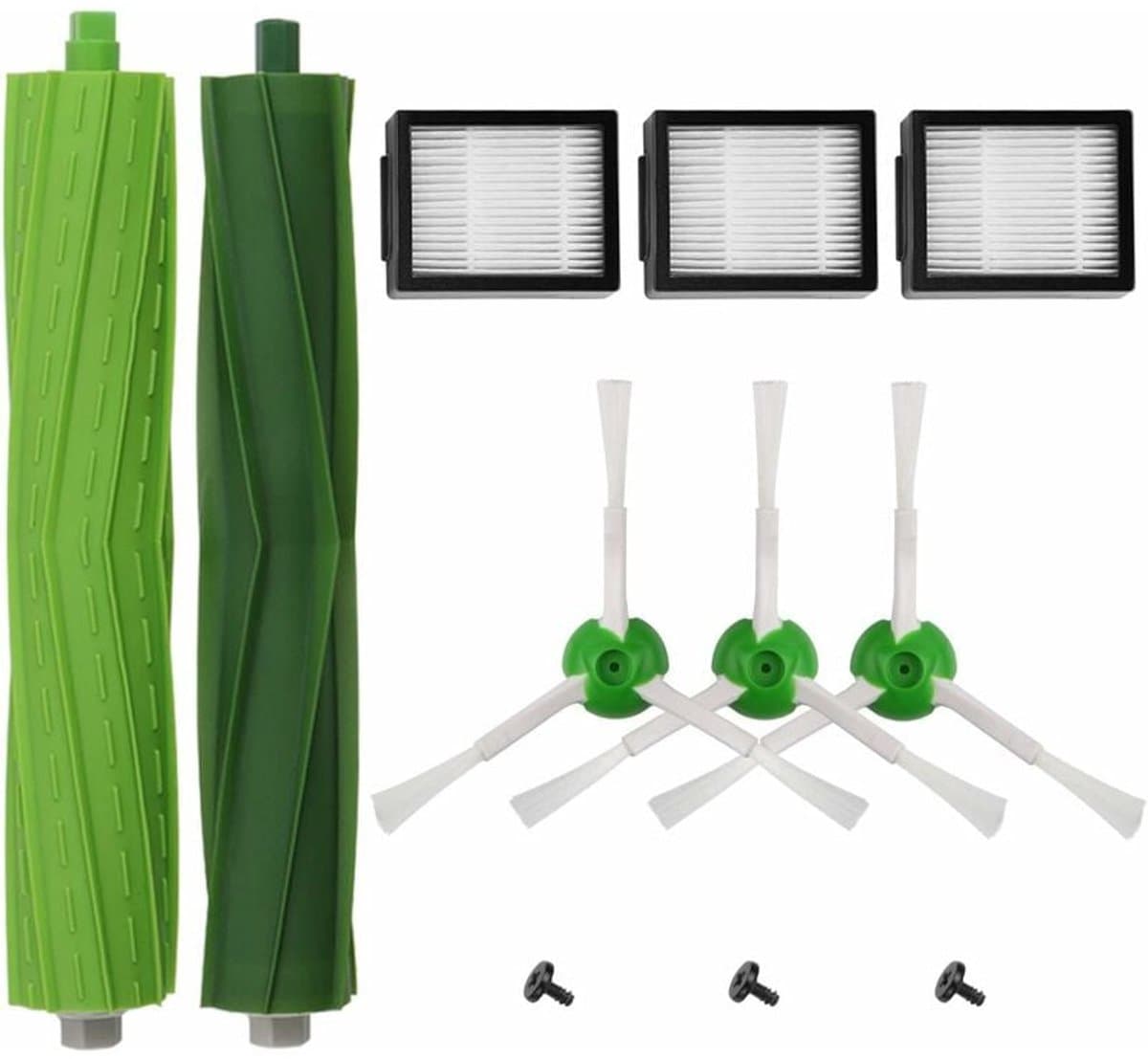 Stofzuigeraccessoireset - Navulling - Hoogwaardig filter - Robotstofzuiger - Borstels en rubberen onderdelen - geschikt voor iRobot i7 i7+ E5 E6 E7 - 6 artikelen — afbeelding 1