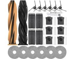 PromoHome 26-delige accessoireset voor Dreame L40s Pro Ultra, X50 Ultra Complete, L50 Pro Ultra, Matrix10 Ultra, Mova V50 Ultra Complete - 2 hoofdborstels, 6 stofzakken, 4 filters, 6 dweilen, 6 zijborstels