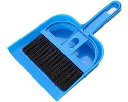 Desktop Sweeper - Stof en Borstel - Bureau Reinigen - Compact Ontwerp - Lichtgewicht - Blauw