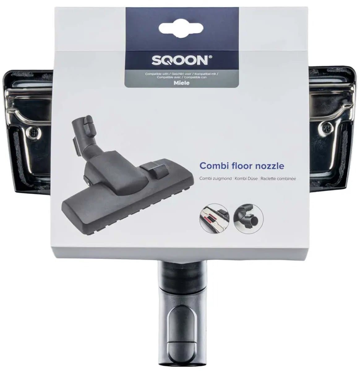 SQOON® combi zuigmond 35 mm met klik geschikt voor Miele stofzuigers - Gelijk aan model: 7253820 - met parkeerstand en Miele buisklik-systeem — afbeelding 1