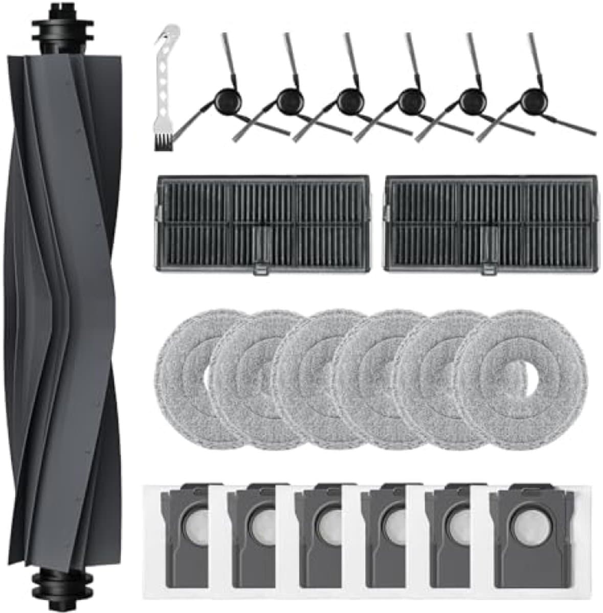 22-delige accessoire set voor Dreame X40 Ultra, L40 Ultra, X40 Master, Mova P50 Pro Ultra – inclusief hoofdborstel, stofzakken, dweilen, zijborstels en HEPA-filters — afbeelding 1