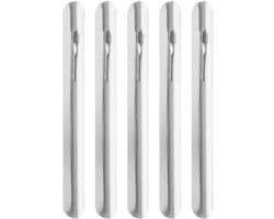 Kruimelveger Tafel - Broodkruimelreiniger - Snel Tafels Schoonmaken - Met Kledingclip - 15 cm - Zilver