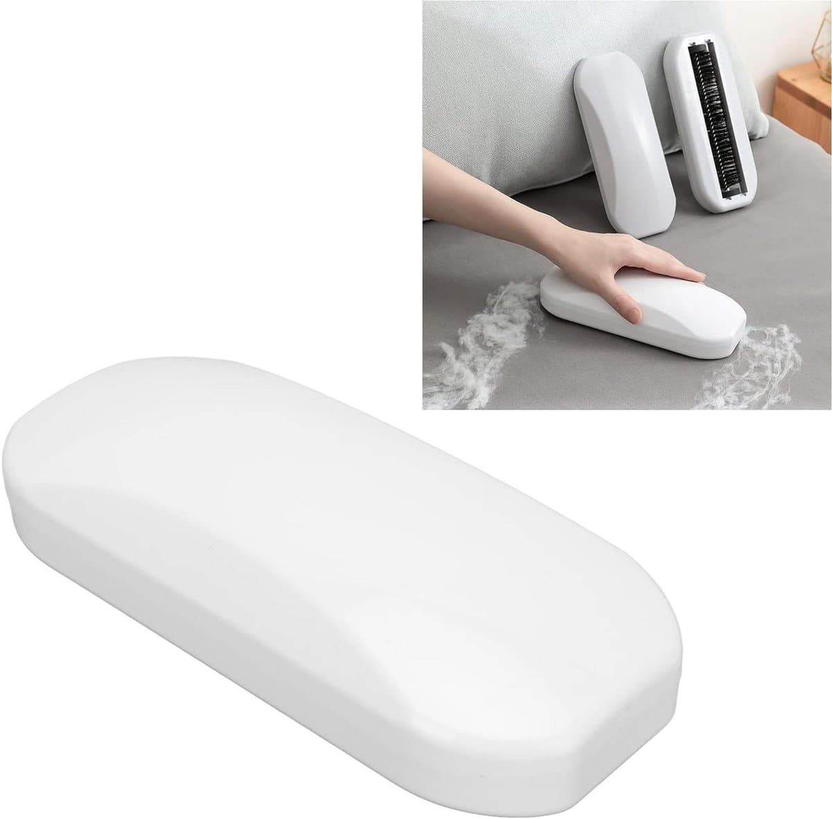 Tafelkruimelveger - Kruimelreiniger Bureau - Tafel Snel Schoonmaken - Ingebouwde Afvalopslag - 19.8 cm - Wit — afbeelding 1