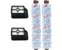 Set van 4 Vervangende Multi-Surface Borstelrolfilters voor Bissell CrossWave Stofzuigers - Geschikt voor Nat en Droog Gebruik, Efficiënte Reiniging en Onderhoud