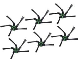 Zijborstels Robotstofzuiger - Veegborstels Onderdelen - Stofzuiger Onderhoud - Set van 6 - 8.5cm Diameter