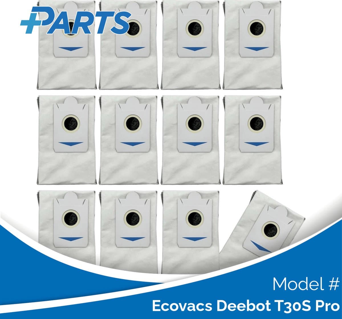 Ecovacs Deebot T30S Pro Stofzakken (12 Stuks, Plus.Parts® alternatief voor DDB030025) — afbeelding 1