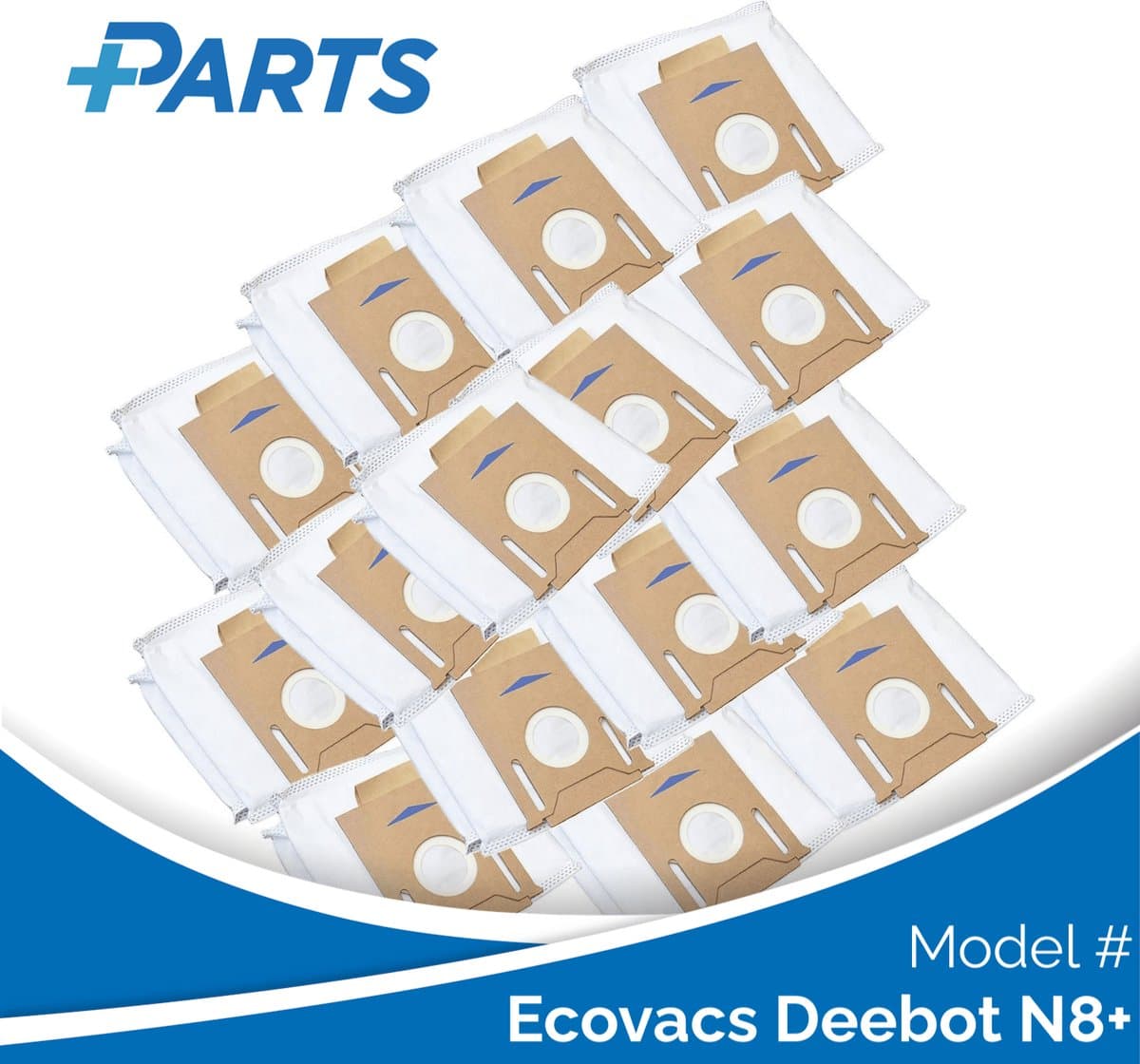 Ecovacs Deebot N8+ Stofzakken (15 Stuks, Plus.Parts® alternatief voor D-DB03) — afbeelding 1