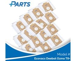 Ecovacs Deebot Ozmo T8+ Stofzakken (15 Stuks, Plus.Parts® alternatief voor D-DB03)