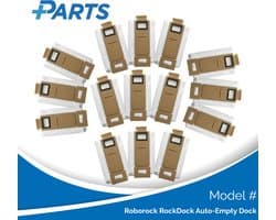 Roborock RockDock Auto-Empty Dock Stofzakken (15 Stuks, Plus.Parts® alternatief voor 8.02.0101)