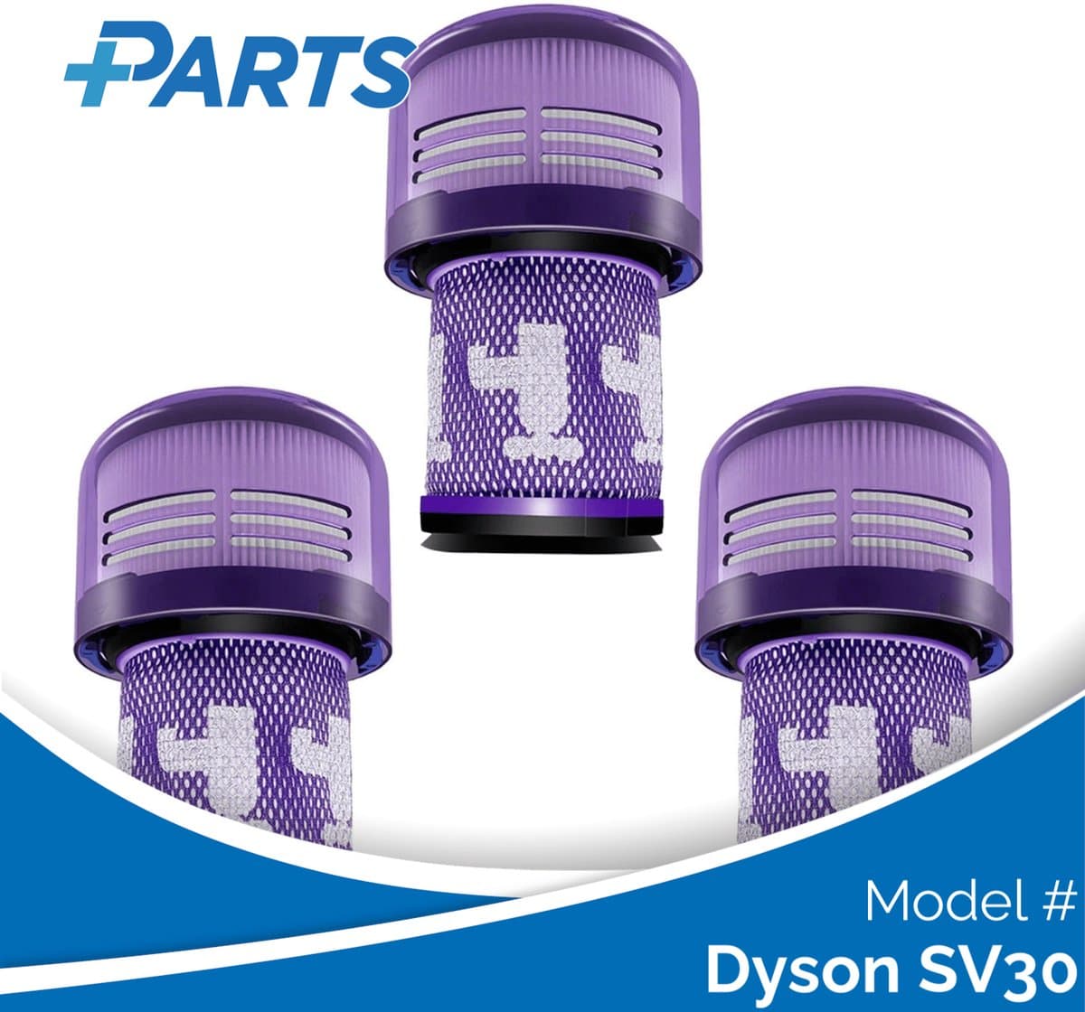 Dyson SV30 Filters (3 Stuks, Plus.Parts® alternatief voor 971517-01) — afbeelding 1