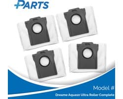 Dreame Aqua10 Ultra Roller Complete Stofzakken (4 Stuks, Plus.Parts® alternatief voor RDB8)