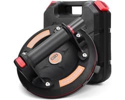 Vacuüm Zuignap - Glaslift Tegellifter - Materiaal Verplaatsen - Dubbel Rubber Drievoudige Afdichting - Ø 200 mm - Zwart