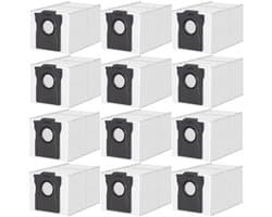 PromoHome 12 Stofzakken 3,2l Compatibel met Dreame X50 X40 X30 Ultra - Vervangende Stofzuigerzakken voor L40 Ultra, L10S Pro Ultra, L10S Ultra Gen 2, L10S Plus, D10 Plus Gen 2, Mova E30 Ultra, P50 Pro Ultra