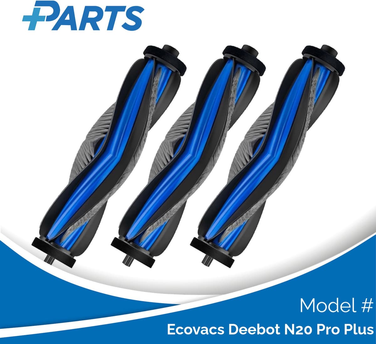 Ecovacs Deebot N20 Pro Plus Borstels (3 Stuks, Plus.Parts® alternatief voor DMB010030) — afbeelding 1