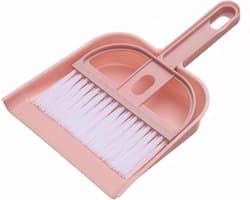 Mini Bezem Schep - Kleine Stoffer - Snel Opruimen - Duurzaam Kunststof - Compact Formaat - Fris Groen