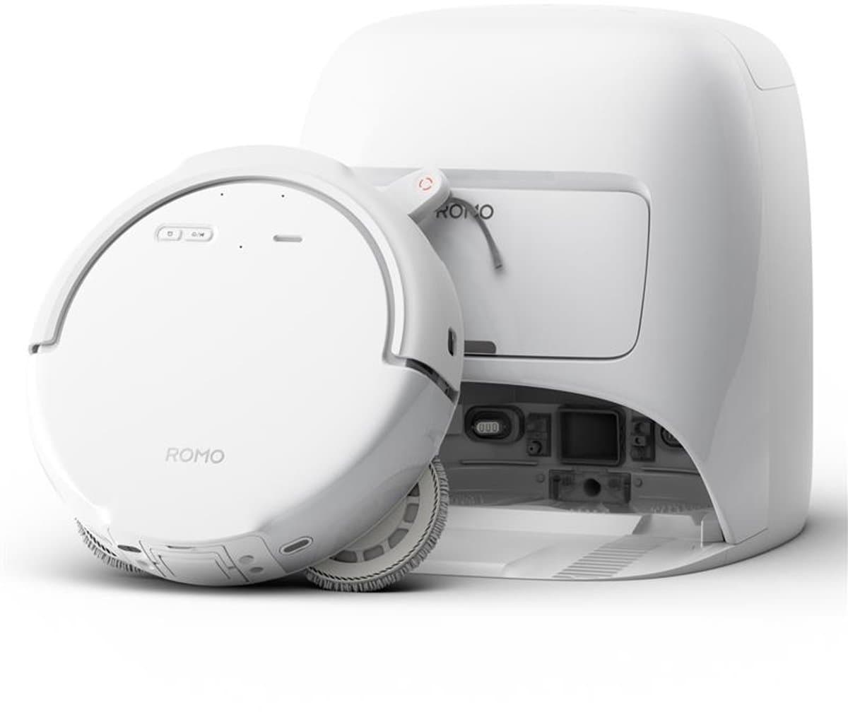 DJI Romo S (Water Tank Version) - Robotstofzuiger met dweilfunctie - Geschikt voor huisdierharen - 25.000 Pa zuigkracht - Obstakeldetectie op millimeter niveau - Wit design — afbeelding 1