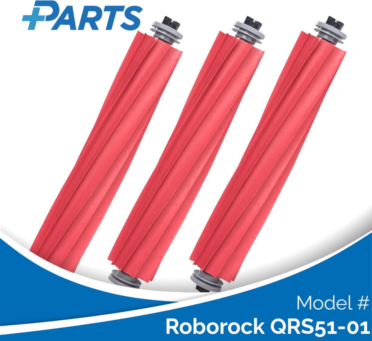 Roborock QRS51-01 Borstels (3 Stuks, Plus.Parts® alternatief voor 8.02.0079) — afbeelding 1