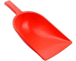 Stofblik Bureau - Plastic Handpan - Huishoudelijk Gebruik - Dieper Concaaf Ontwerp - 35 x 19 cm - Rood
