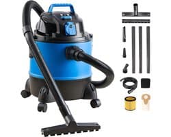 SVN® Bouwstofzuiger Zonder Zak - Alleszuiger Met Accessoires - Stofzuiger - Zwart/Blauw - 33cm x 34cm x 45cm
