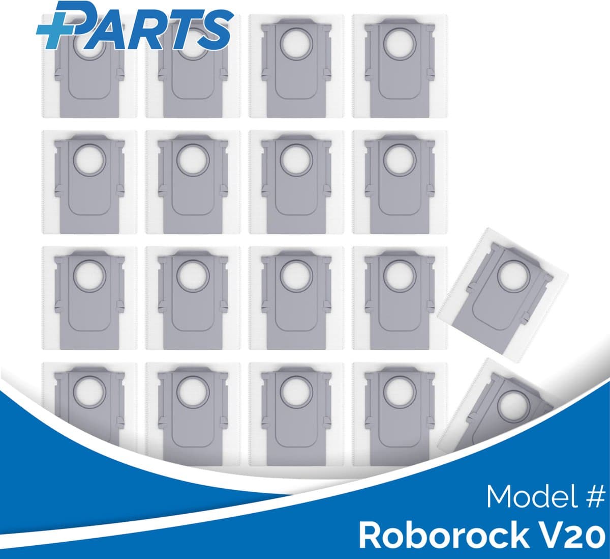 Roborock V20 Stofzakken (18 Stuks, Plus.Parts® alternatief voor 8.02.0239) — afbeelding 1