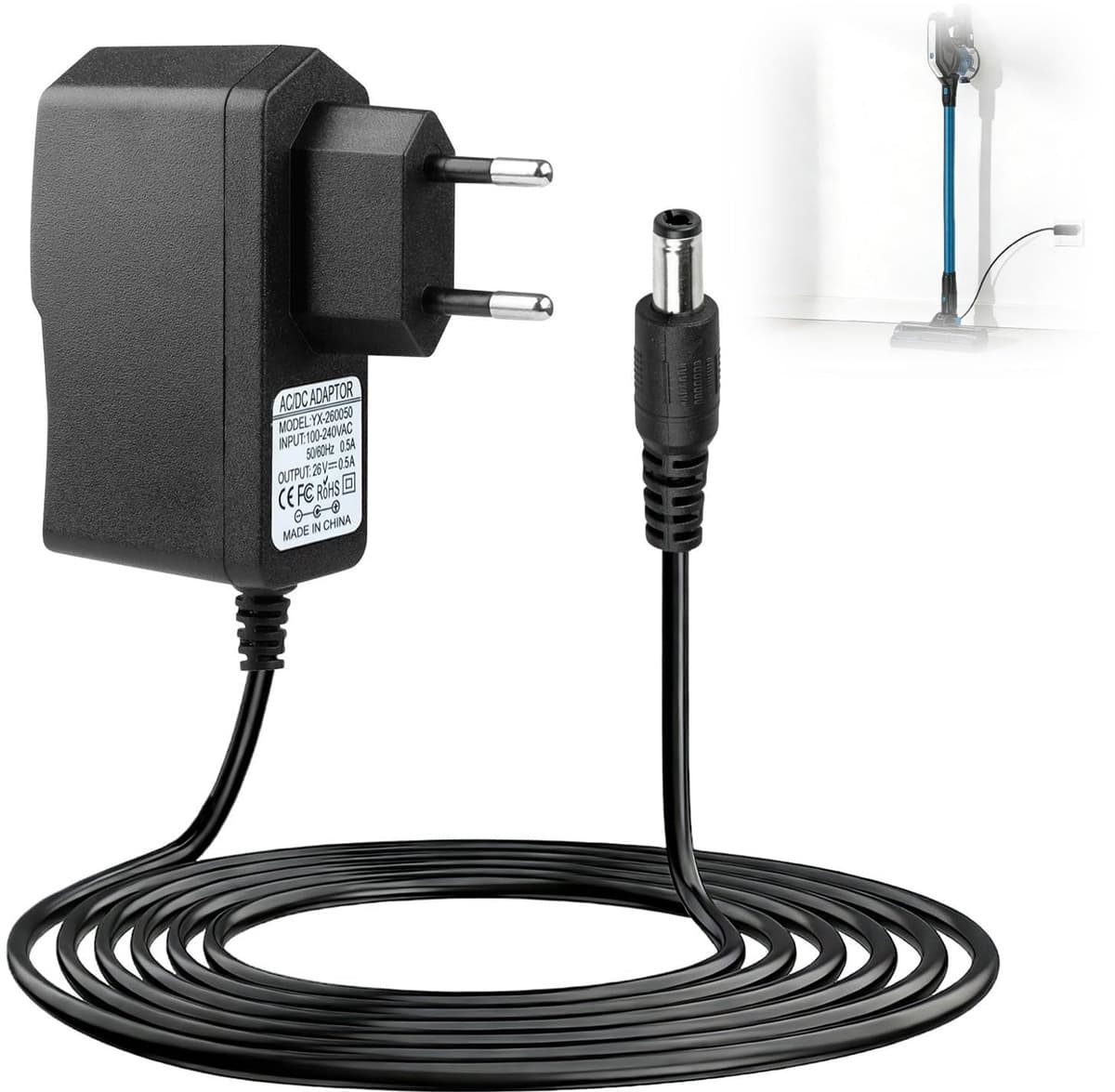 Oplader - 26 V 0,5 A - voor steelstofzuiger — afbeelding 1