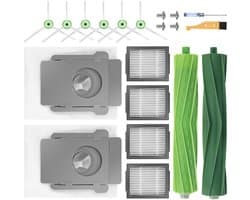 20delige set Onderhoudsset - Geschikt voor iRobot Roomba - i7 i7+ i1 i1+ i3 i3+ i4 i4+ i5 i5+ i6 i6+ i8 i8+ e5 e6 e7 - Geschikt voor iRobot Roomba Onderdelen - Borstel Kit - HEPA Filter - Onderhoudsset – Zijborstel- DUBBEL JAARPAKKET