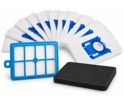 Kleanburg Onderhoudsset geschikt voor AEG en Electrolux AB71, EB71, PD82, VX82 en VX83 - 10 Sbag Stofzuigerzakken - 1 Hepafilter + 1 Motorfilter