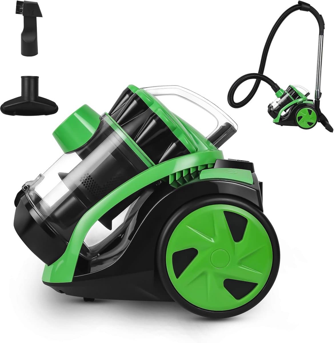 Jopassy Zakloze stofzuiger, lichte 900 W stofzuiger met 3 liter stofreservoir, extra mondstukken voor tapijten, harde vloeren, dierenharen en stof — afbeelding 1