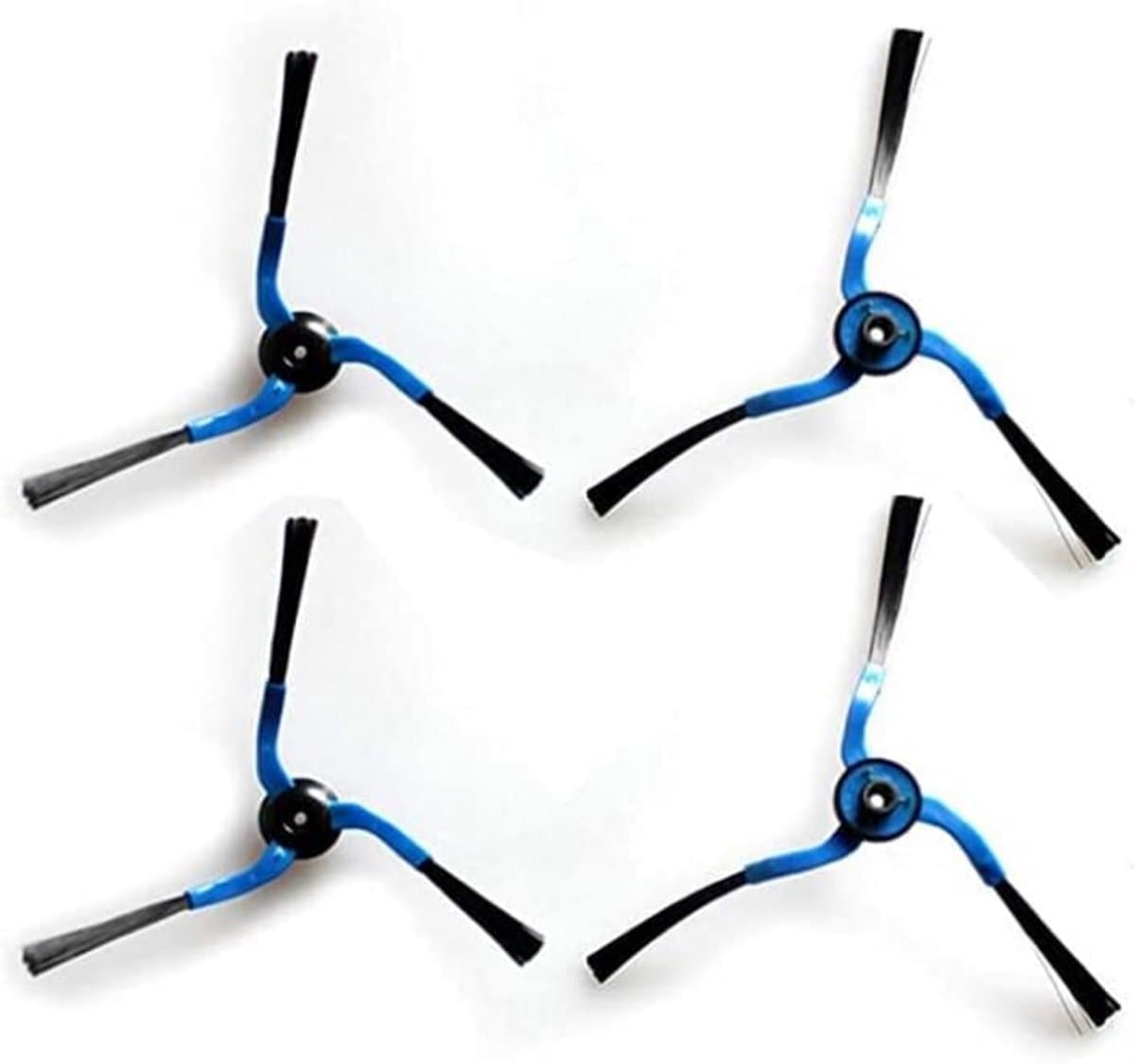 2x paar vervangende zijborstels Gescht voor Samsung Navibot Robotstofzuiger - 4 stuks, kleur Zwart/Blauw — afbeelding 1
