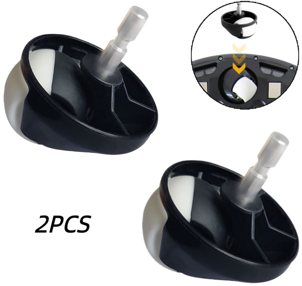 Voorwiel - 2 Stuks - Geschikt voor iRobot Roomba 500, 600 Serie Stofzuiger - Silent Wheel - Accessoires - Reserveonderdelen - Reservewiel — afbeelding 1