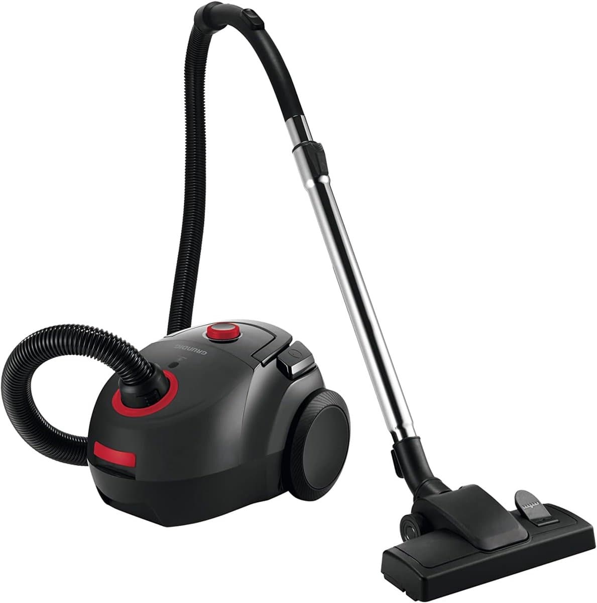 PowerClean Pro 800W Stofzuiger met Zak – 2.1L Capaciteit, Telescopische Metalen Buis, Stil 80dB, EPA E12 Filter, 7.5m Actieradius, Inclusief Kierenzuigmond & Meubelborstel – Zwart/Rood — afbeelding 1