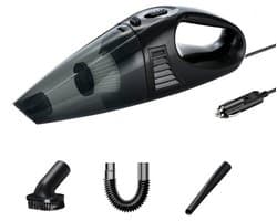 Draadloze Handstofzuiger Voor De Auto - Draagbare Oplaadbare Mini Autostoofzuiger - Zwart - 3 Opzetstukken - 3300Pa