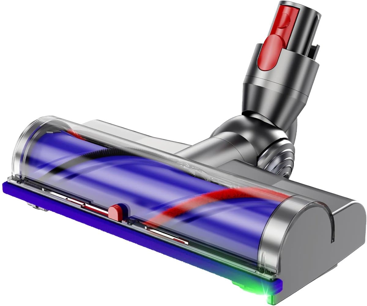ZENC® Aangedreven Zuigmond Geschikt Voor Dyson Steelstofzuiger V15, V11, V10, V8 & V7 - Turbo Borstel - Vloerzuigmond - Stofzuigermondstuk - Opzetstuk - Mondstuk - Stofzuigeraccessoires - Grijs — afbeelding 1