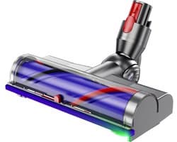 ZENC® Aangedreven Zuigmond Geschikt Voor Dyson Steelstofzuiger V15, V11, V10, V8 & V7 - Turbo Borstel - Vloerzuigmond - Stofzuigermondstuk - Opzetstuk - Mondstuk - Stofzuigeraccessoires - Grijs