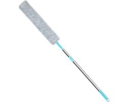 Reinigingsgereedschap - Stofwisser - Onder meubels - Uittrekbare handgreep - 126 cm lang - Grijs